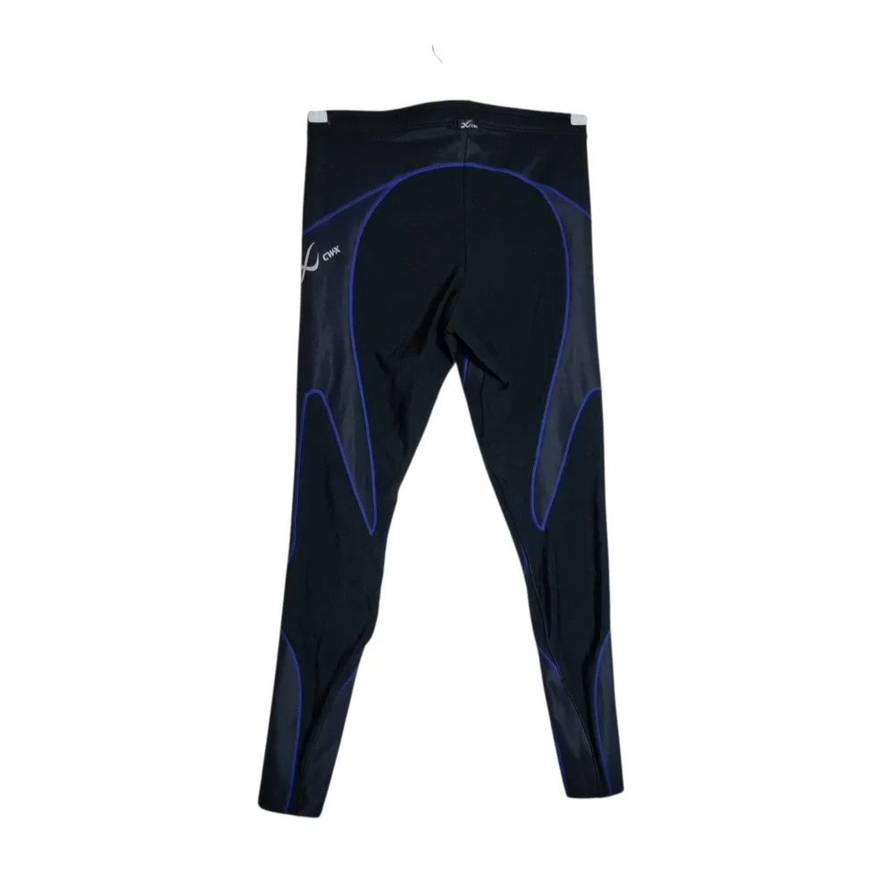 CW-X Stabilyx Compression Tights Mens L Black Purple Running Leggings 225879A